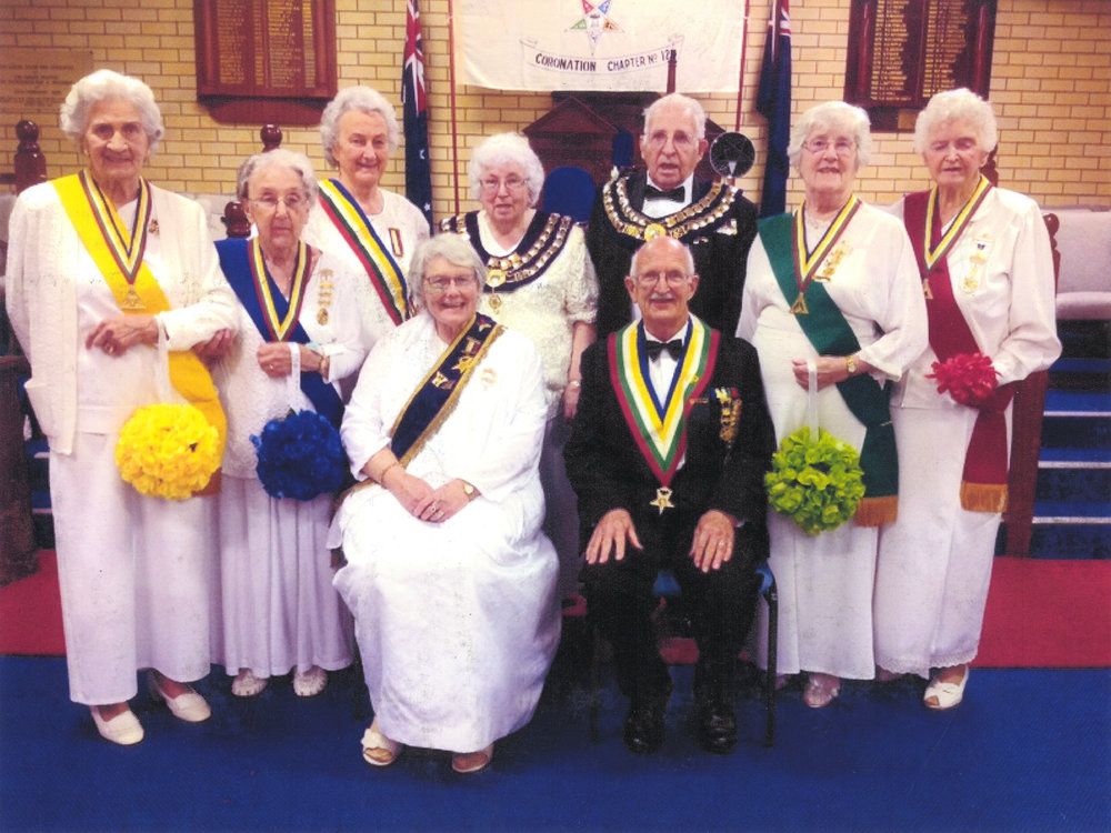 Order of the Eastern Star Worthy District Grand Matron &amp; Patron with office bearers, 2013 - 2014