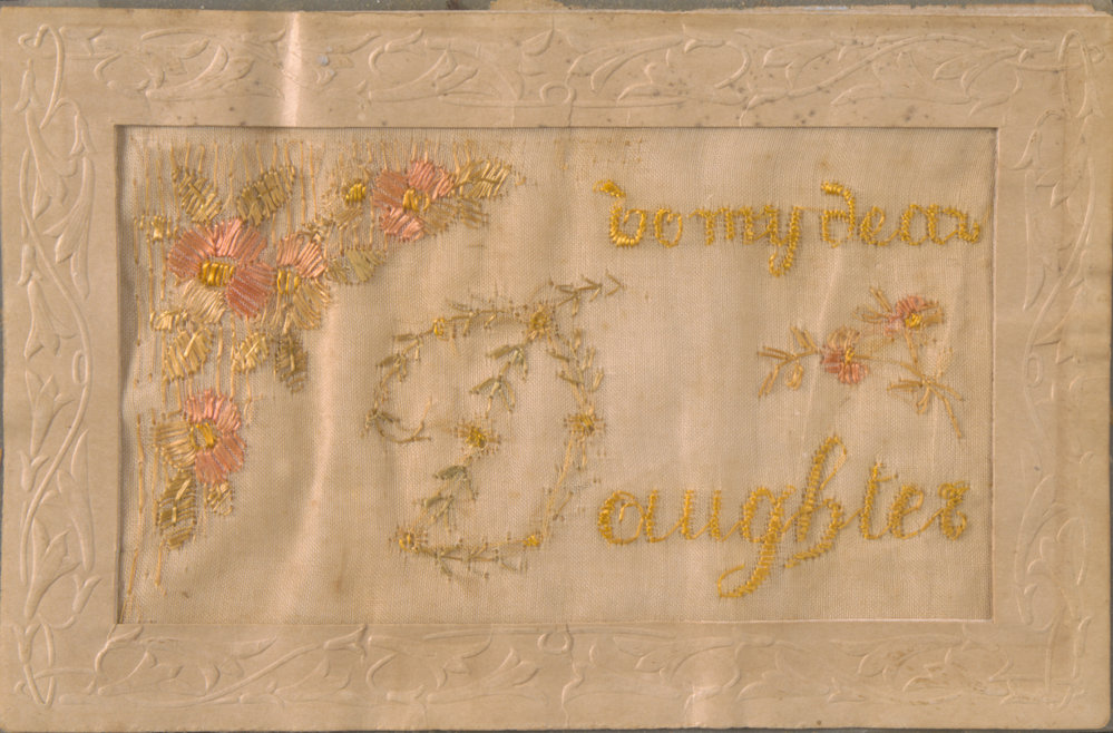 Embroidered postcard, 1917