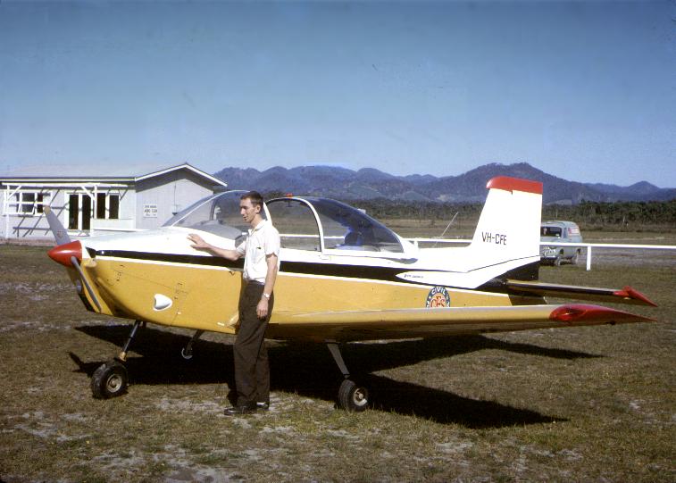 Bill Bray with Victa Airtourer, 1965