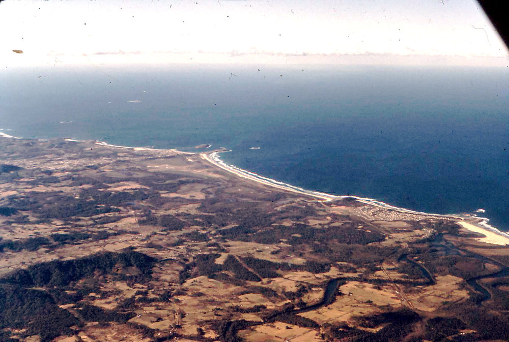 Aerial of Coffs Harbour &amp; Sawtell, 1962