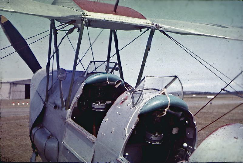 De Havilland Tiger Moth cockpit, 1962