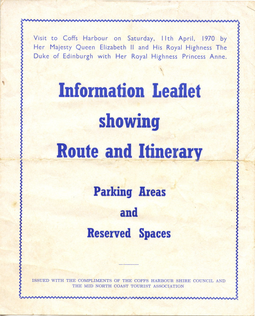 Route &amp; Itinerary for Royal Tour, 1970