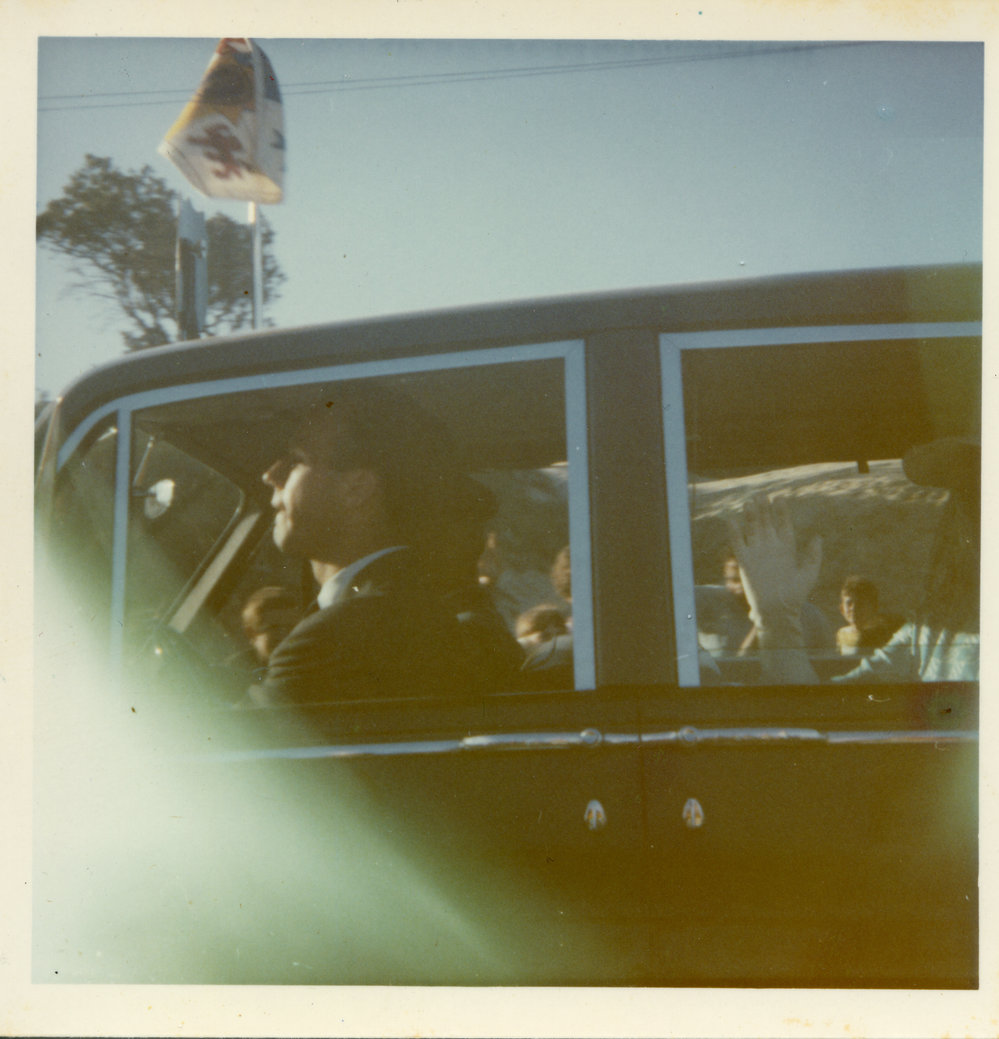 The Queen waves to the crowd, 11 April 1970
