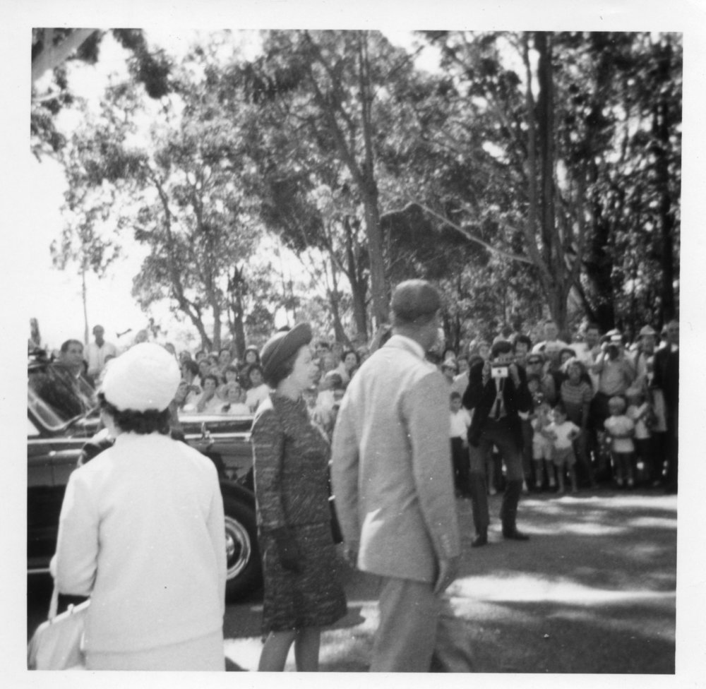 The Queen and Prince Philip meet the crowd, 11 April 1970