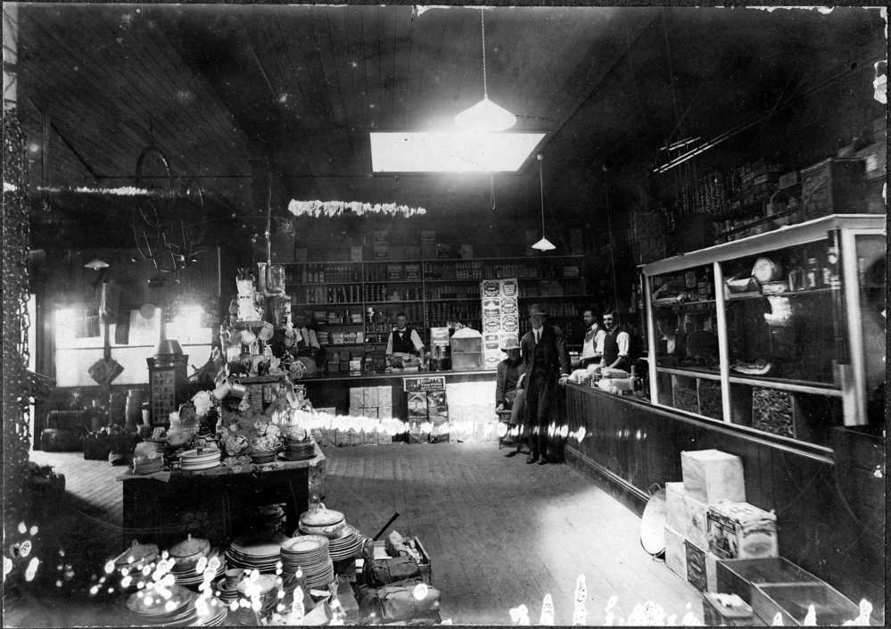 Interior of Bray's General Store, c.1940