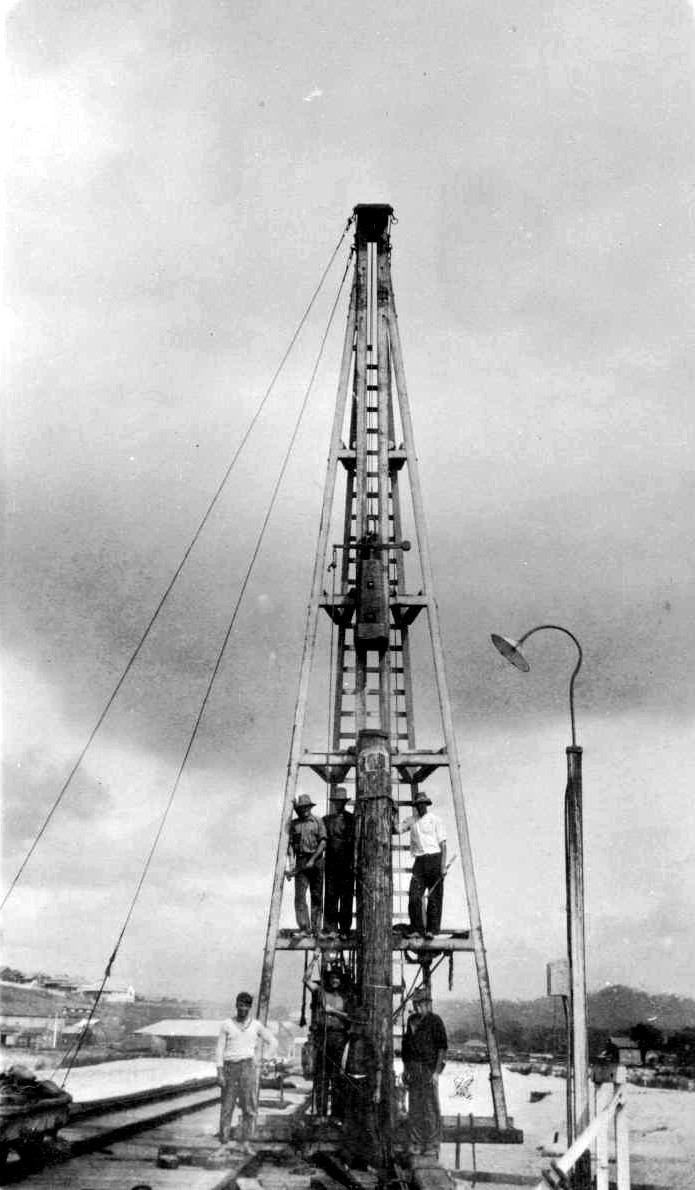 Pile driver at Jetty Pier