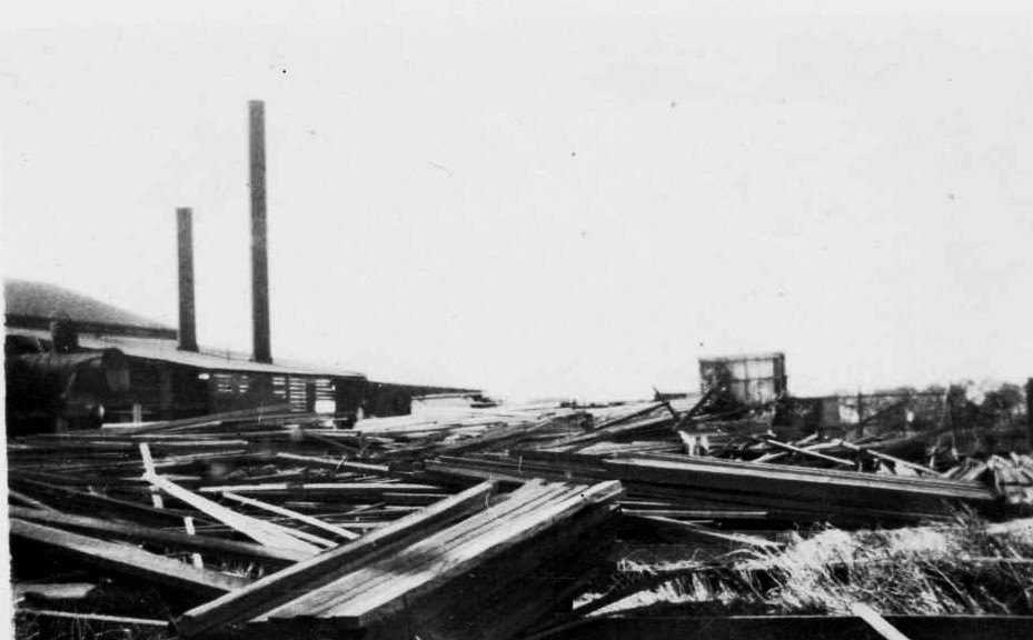 Timber yard and industrial building