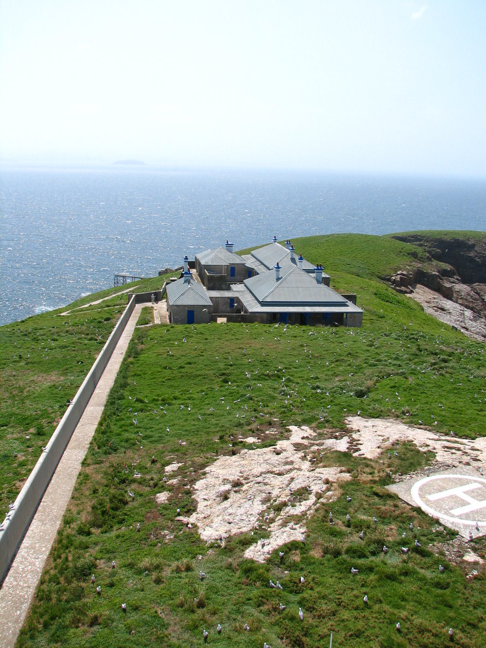Aerial view of cottages, South Solitary Island, 2007