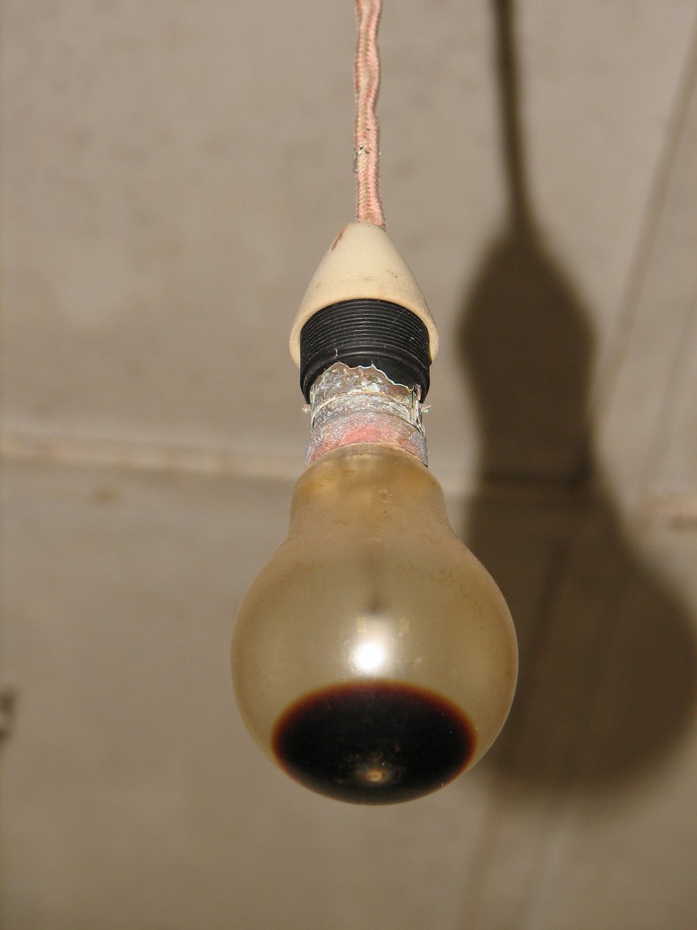 Light fitting in cottage, South Solitary Island, 2007