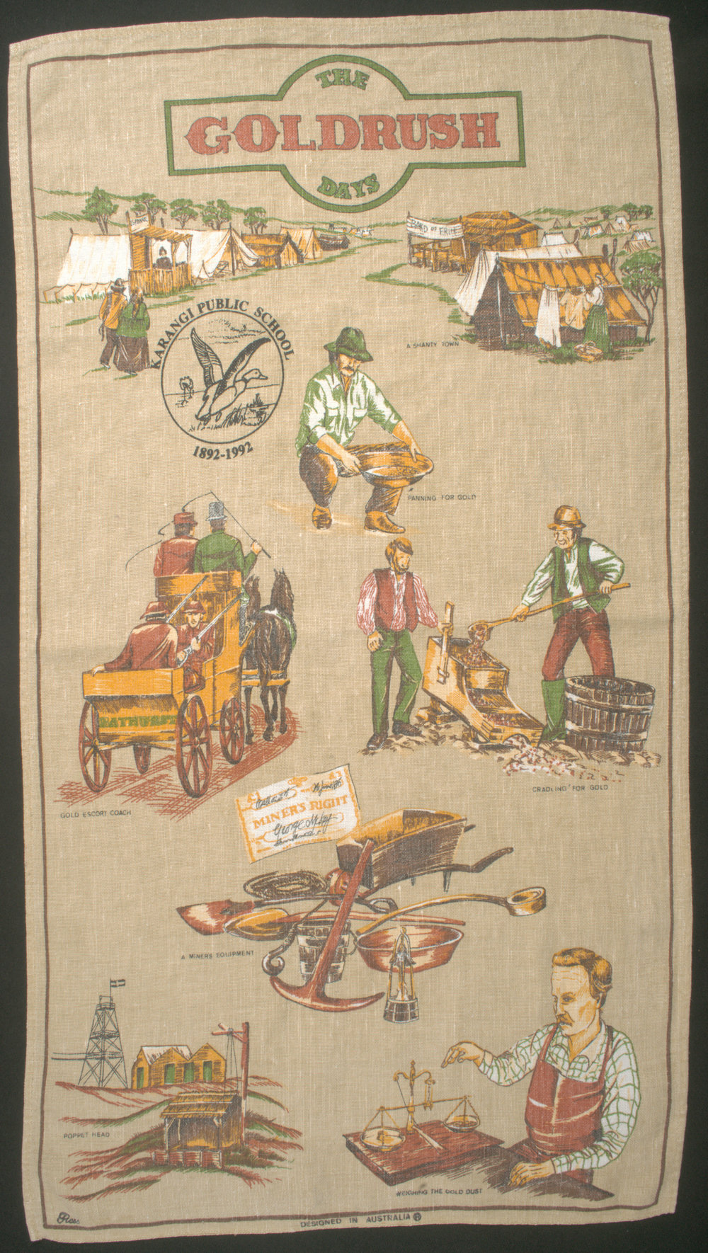 Karangi Public School Centenary tea towel