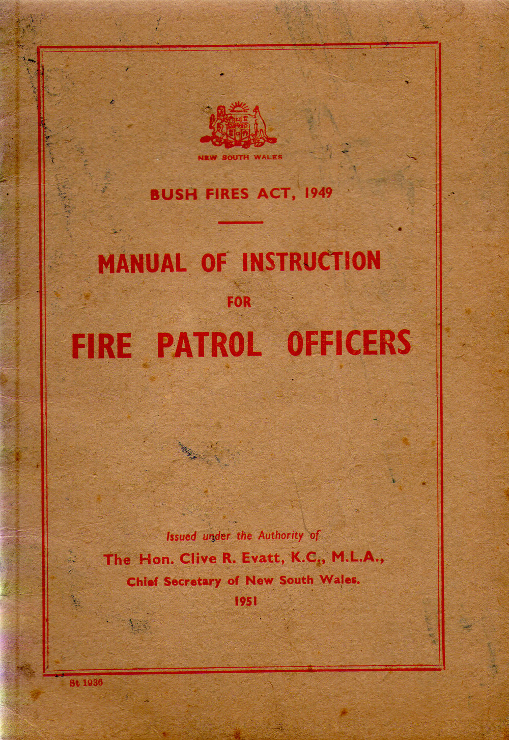 Manual of Instruction for Fire Patrol Officers, 1951