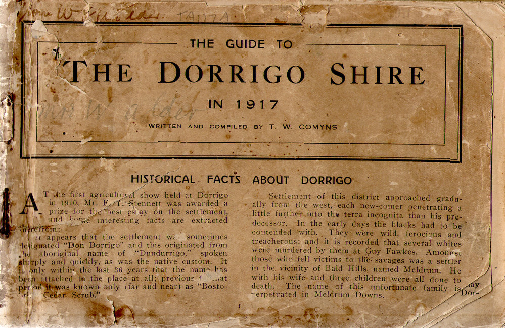 The Guide to Dorrigo Shire in 1917