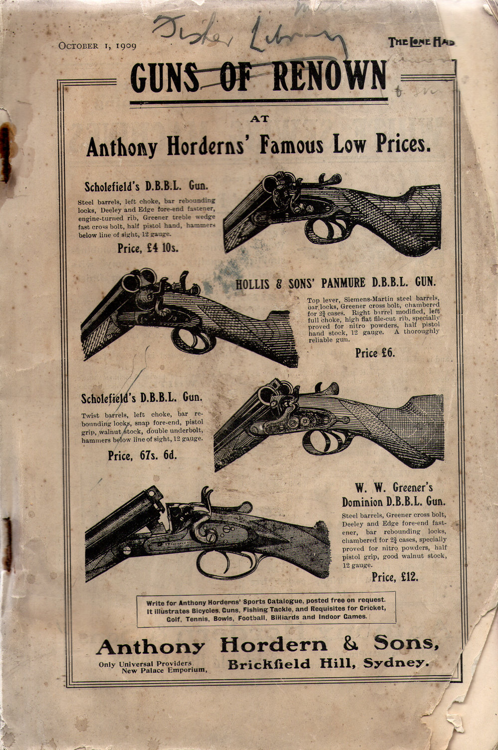 The Lone Hand, 1 October 1909