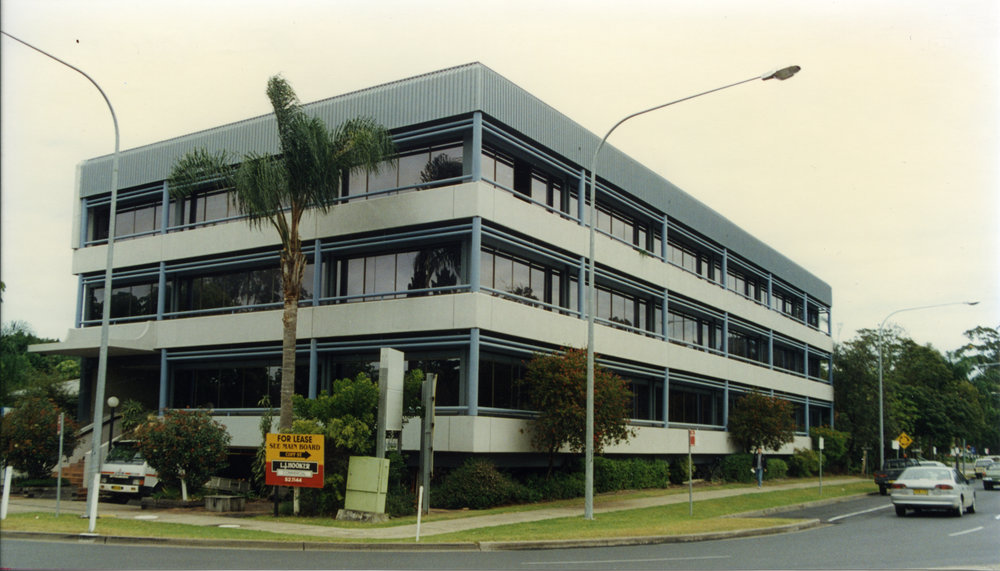 National Mutual House on the Gordon and Coff Streets corner in Coffs Harbour, 1990s