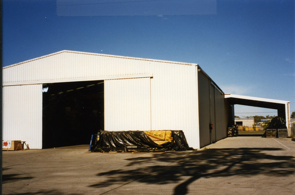 Rear of Hyne Wholesale Timber Products at 12 Hi-Tech Drive in Toormina, 1990s