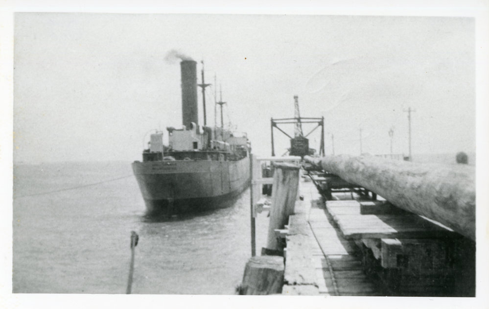 Docked steamer the Abel Tasman