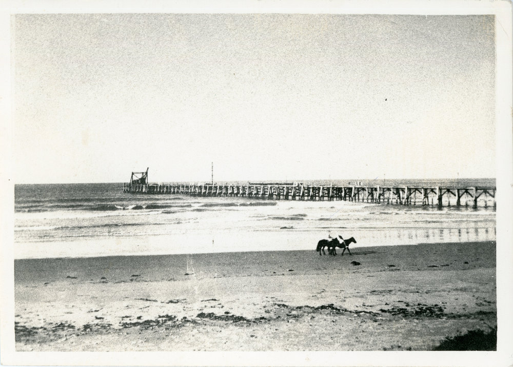 Jetty and horseriders