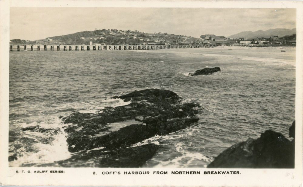 Jetty from the northern breakwater, c. 1950