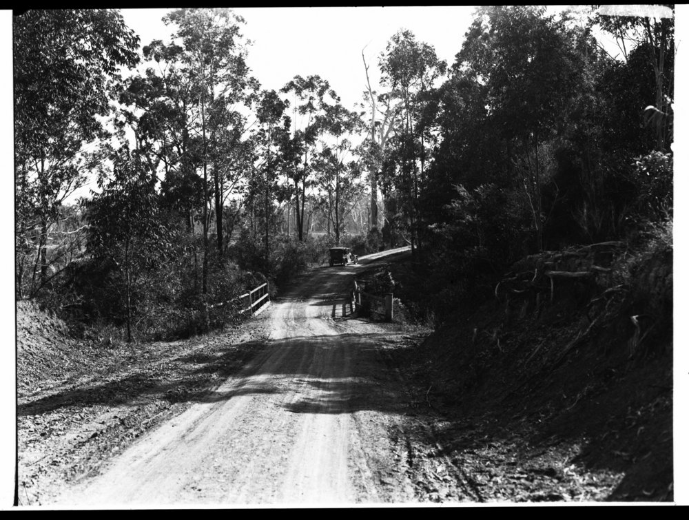 Car on Bridge, Red Rock, 1930