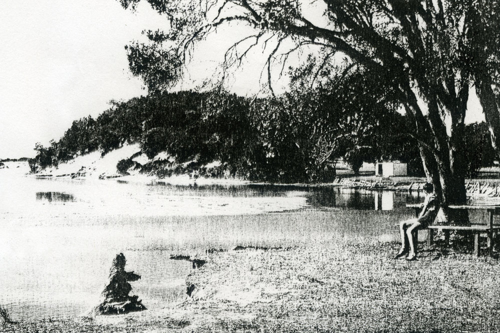  Overlooking the River from the Park Red Rock 1950s