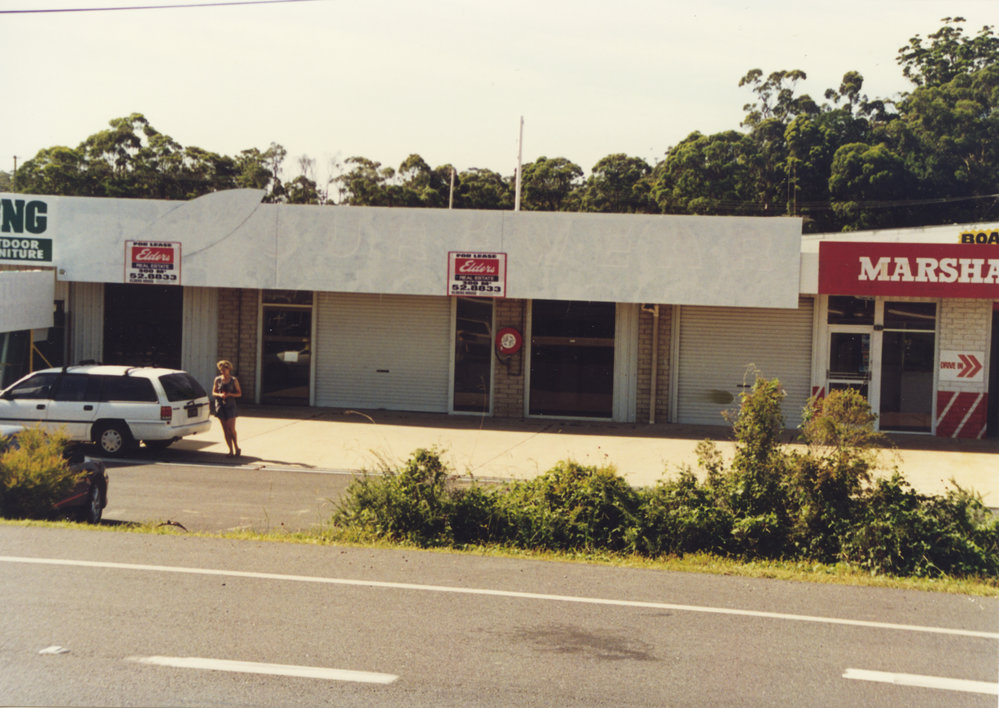 Shopfronts on the Pacific Highway at Coffs Harbour, 1990s