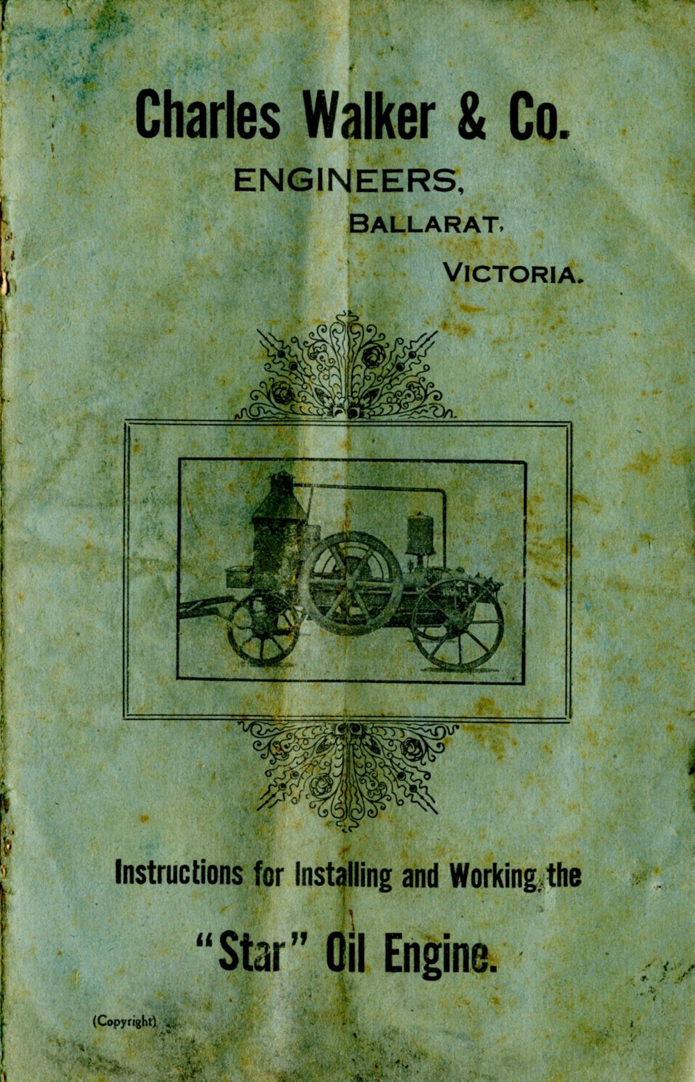 Instructions for Installing and Working the "Star" Oil Engine