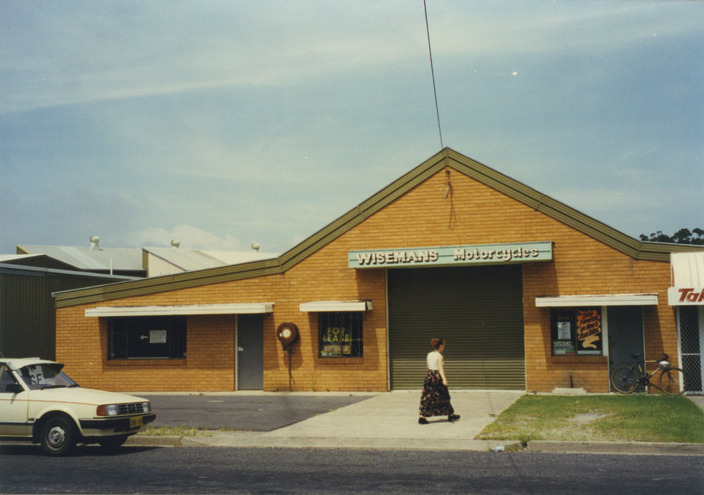 Wisemans Motorcycles on Marcia Street in Coffs Harbour, 1990s