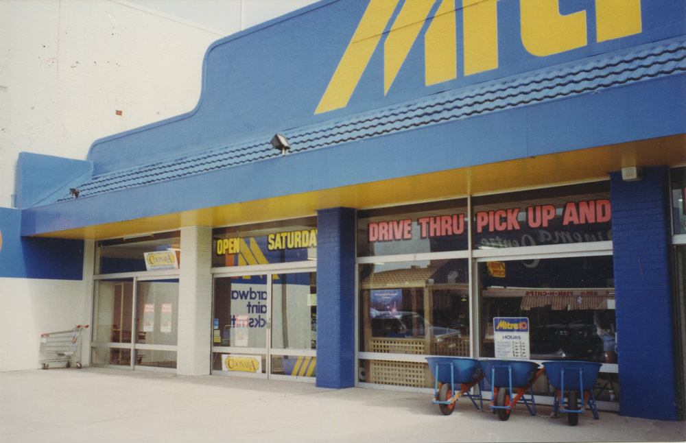Mitre10 hardware store at 80 Grafton Street in Coffs Harbour, 1990s