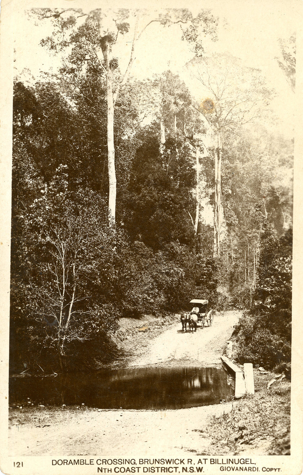 Doramble Crossing over the Brunswick River, 1909