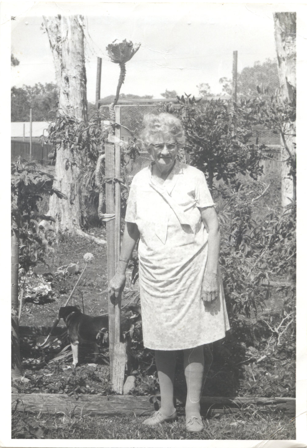 Mrs Ford at Sawtell Legacy Units, early 1970s