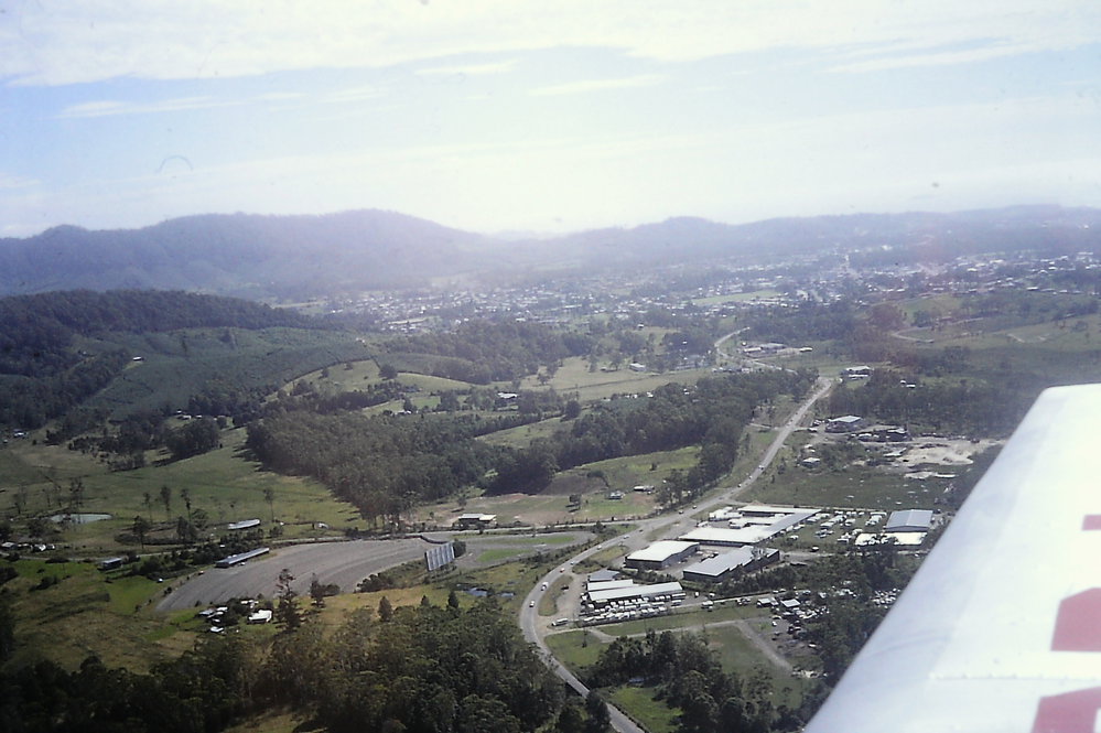 Aerial view of Coffs Harbour, 1977