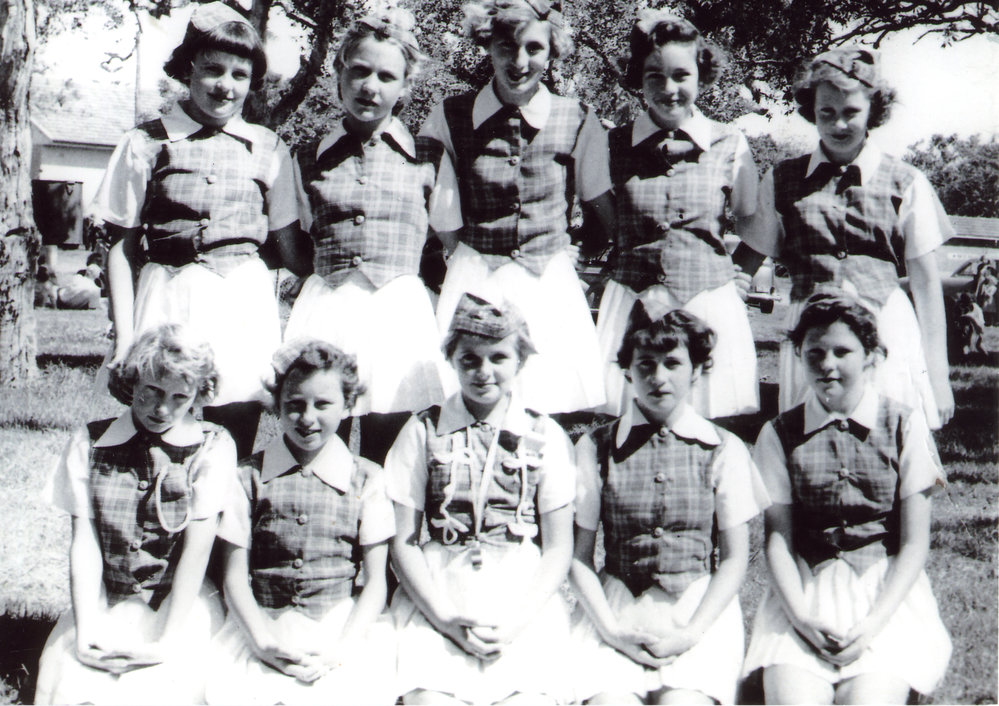 Coffs Harbour Marching Girls in Woolgoolga, 3 October 1953
