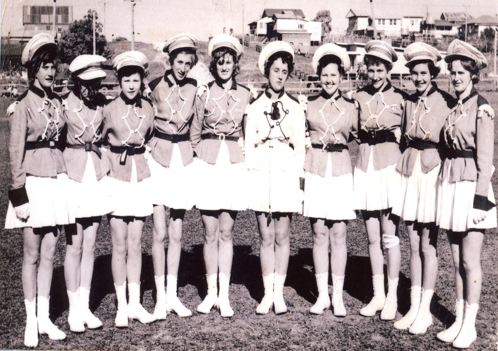 Coffs Harbour Marching Girls in Woolgoolga, 30 September 1956