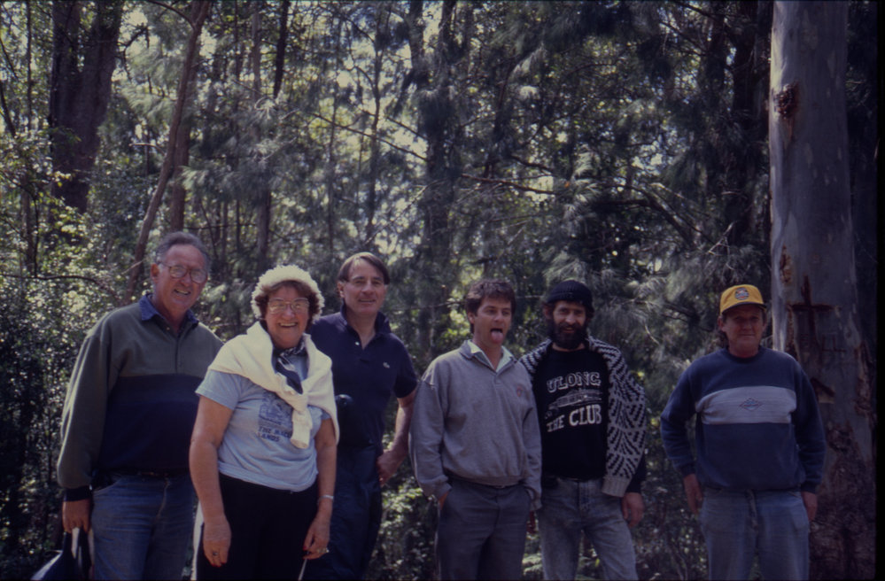 Group portrait in forest