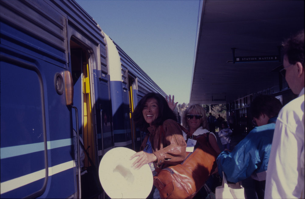 Women board an XPT service, Coffs Harbour Train Station