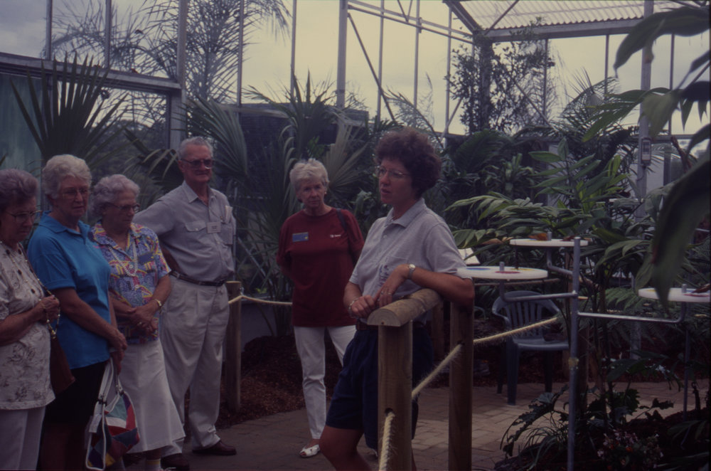 Tour group at the Coffs Harbour Butterfly House, Bonville