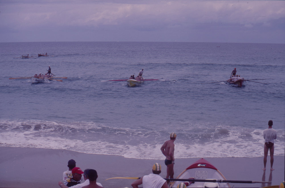 Competitors in surf boats, Surf Craft Carnival, Park Beach