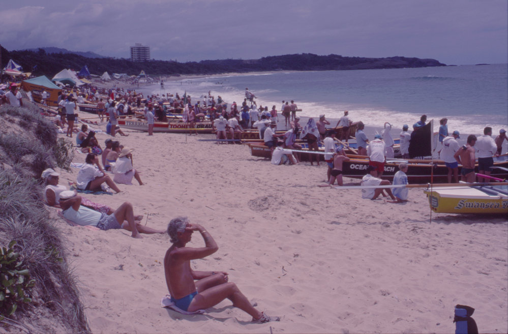 Spectators and boats, Surf Craft Carnival, Park Beach