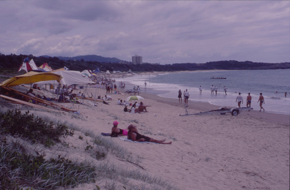 Spectators and tents, Surf Craft Carnival, Park Beach
