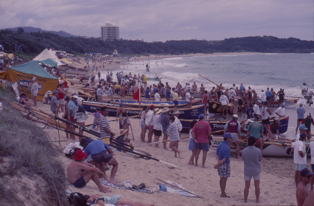 Surf boats &amp; tents, Surf Craft Carnival, Park Beach