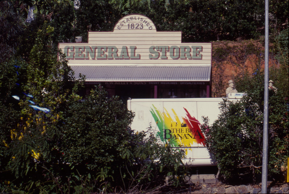 Replica General Store and shuttle, The Big Banana