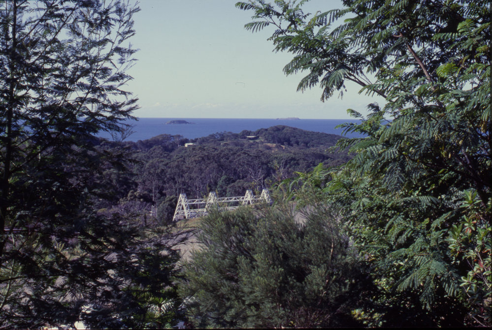 View east from hillside behind The Big Banana