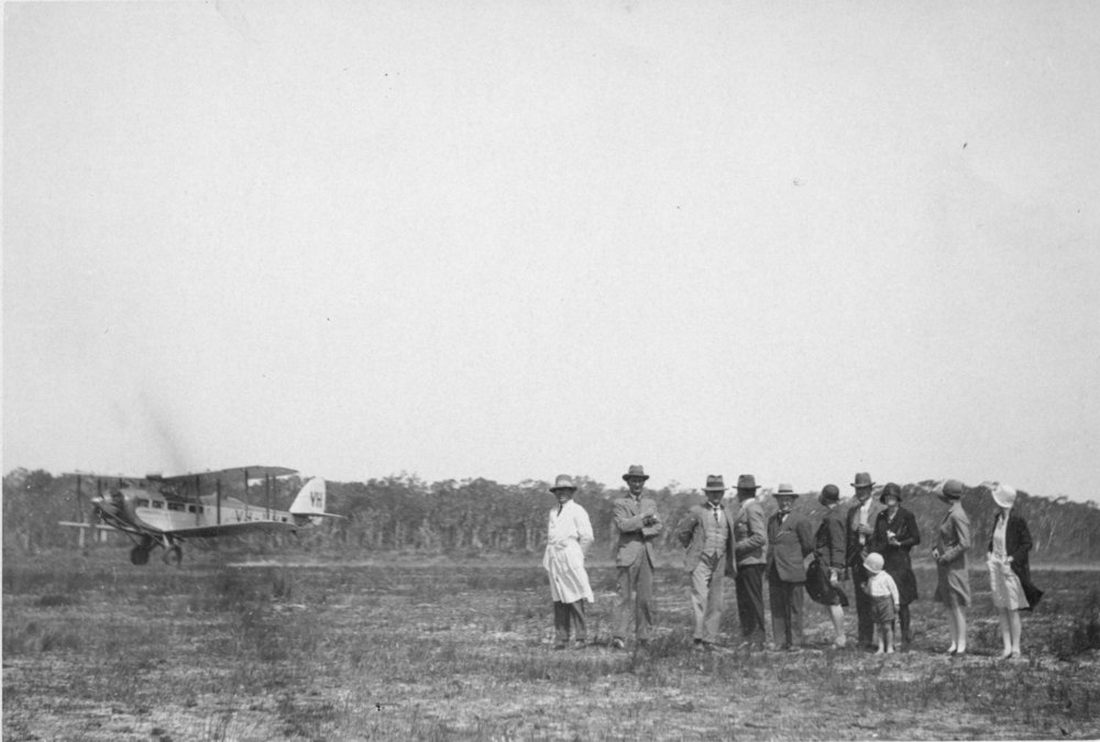 The aeroplane 'Canberra' departing Coffs Harbour Aerodrome, 22 September 1929 
