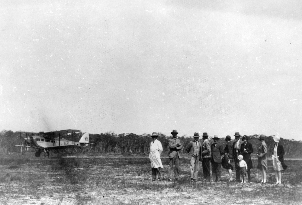 The aeroplane 'Canberra' departing Coffs Harbour Aerodrome, 22 September 1929 