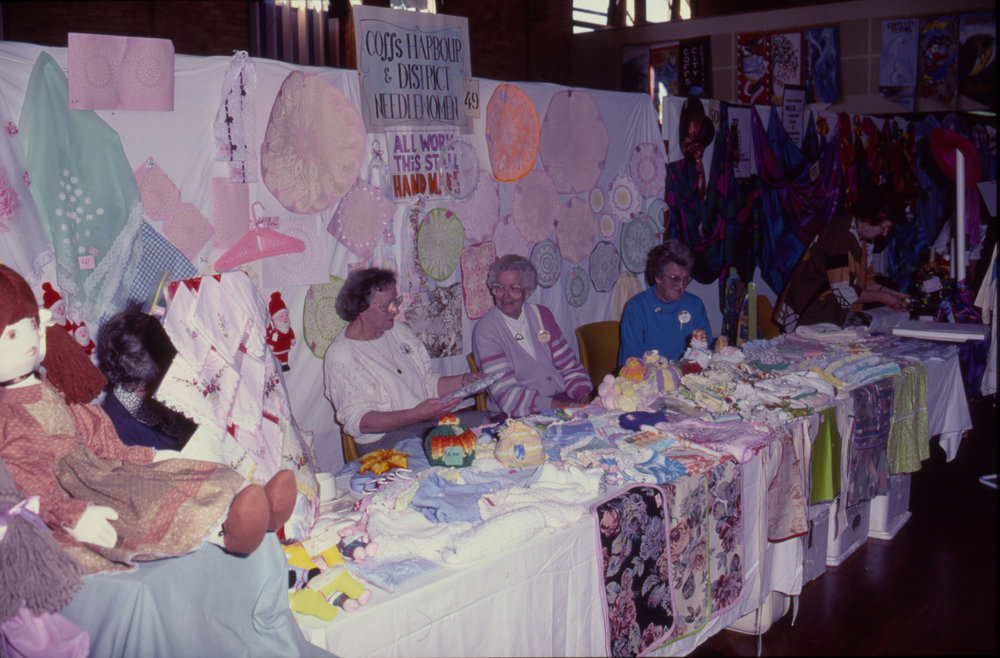 Coffs Harbour &amp; District Needlewomen stall at the Craftarama in the Coffs Harbour Civic Centre