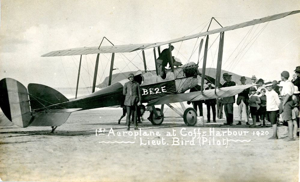 First aeroplane to land at Coffs Racecourse, 14 June 1920