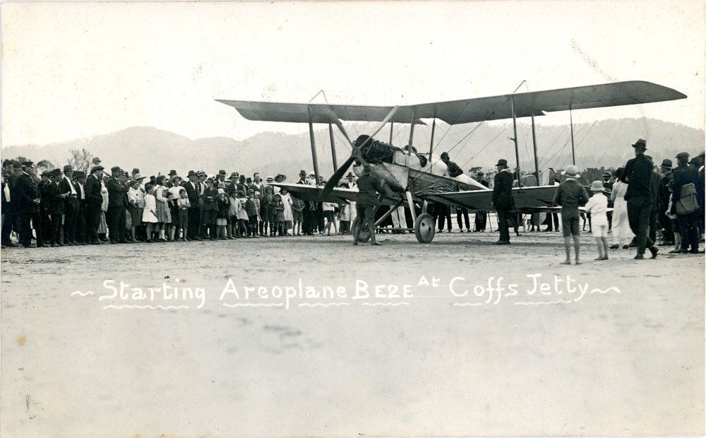 Starting the plane, June 1920