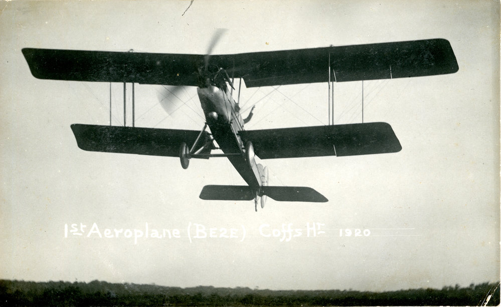 Aeroplane BE2E takes off, 14 June 1920