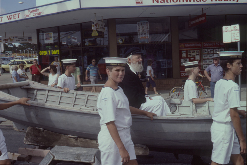 Naval Reserve cadets in parade, Coffs Harbour Jetty