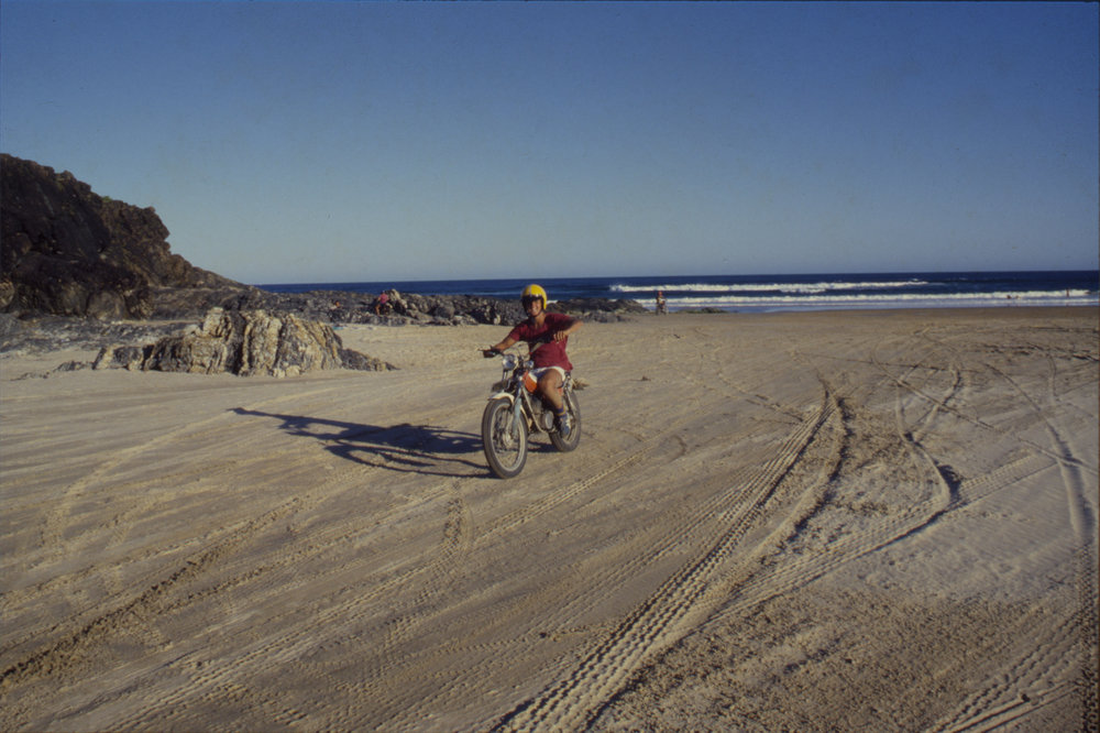 Dirt biking on beach